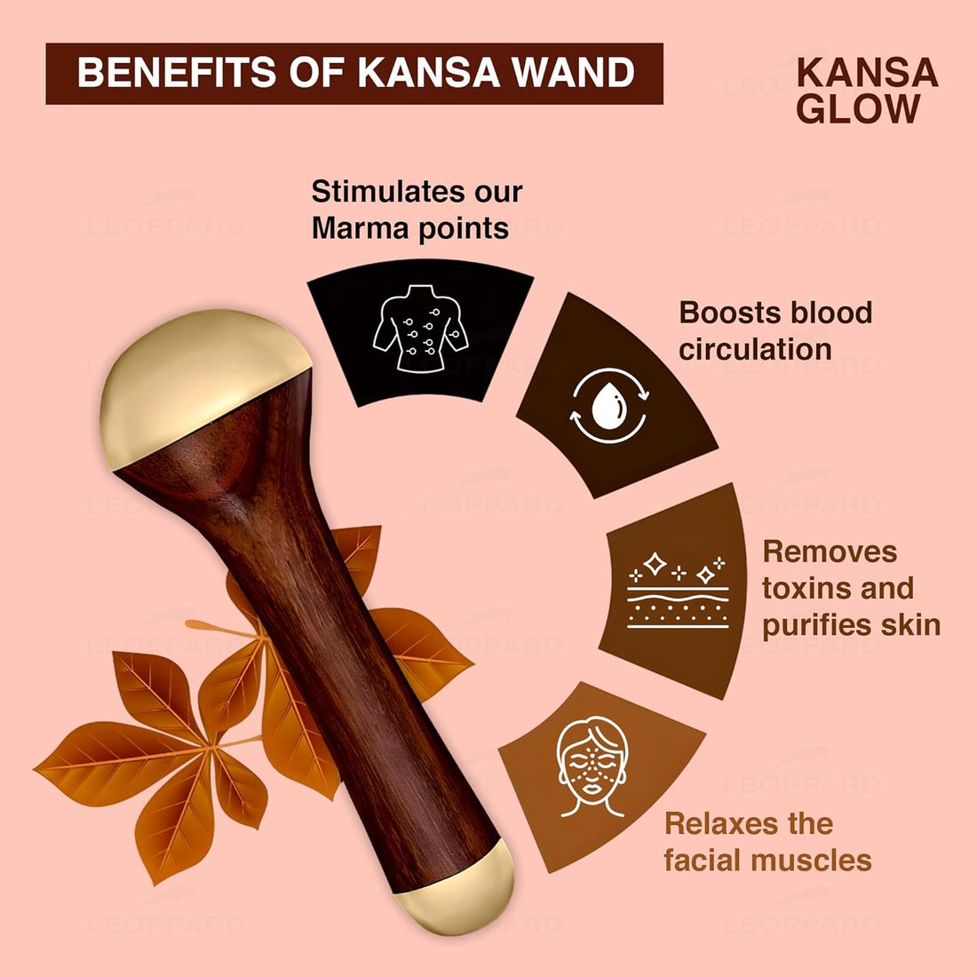Kansa Foot Massager Wood Handle