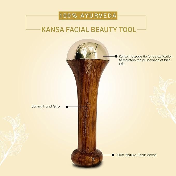 Kansa Foot Massager Wood Handle