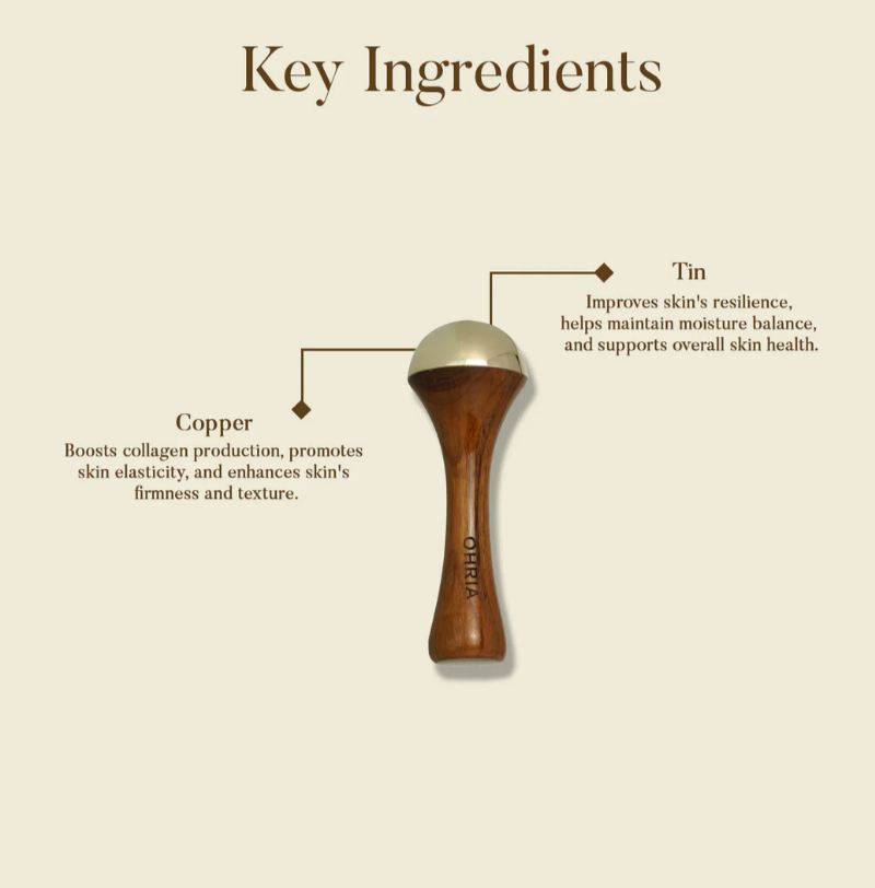 Kansa Foot Massager Wood Handle