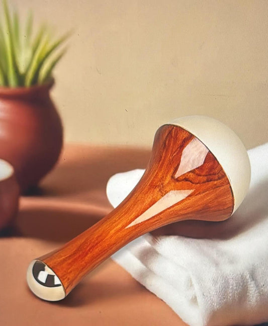 Kansa Foot Massager Wood Handle